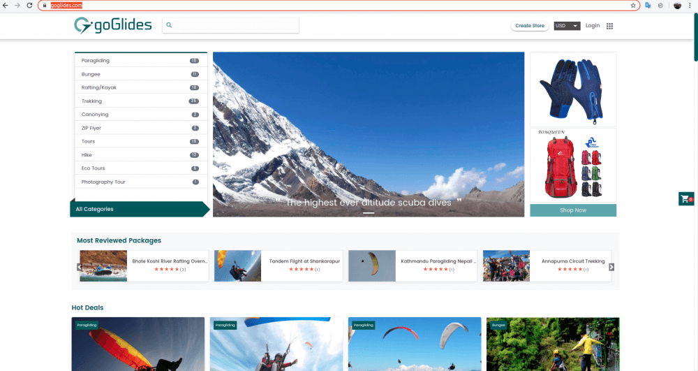 goGlides — Homepage